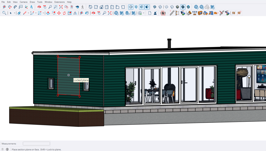 Select plane in Sketchup