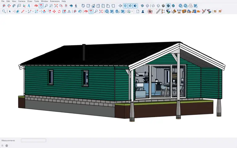 Diysketch features viewed in SketchUp