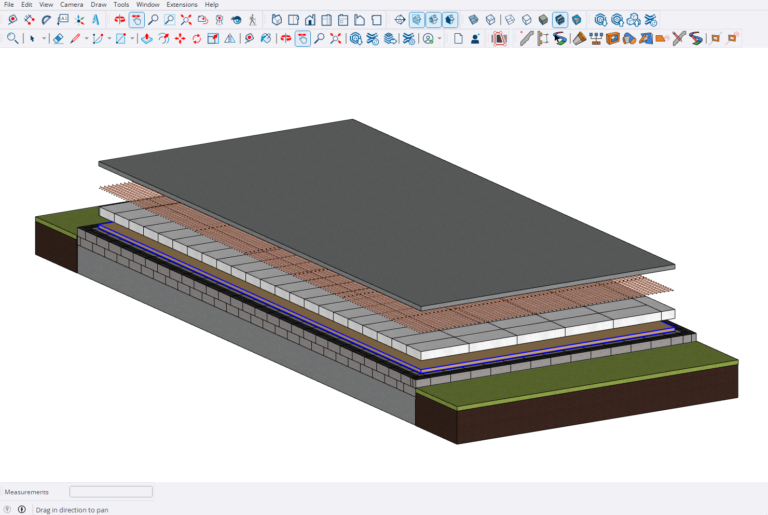 Sketchup house foundation