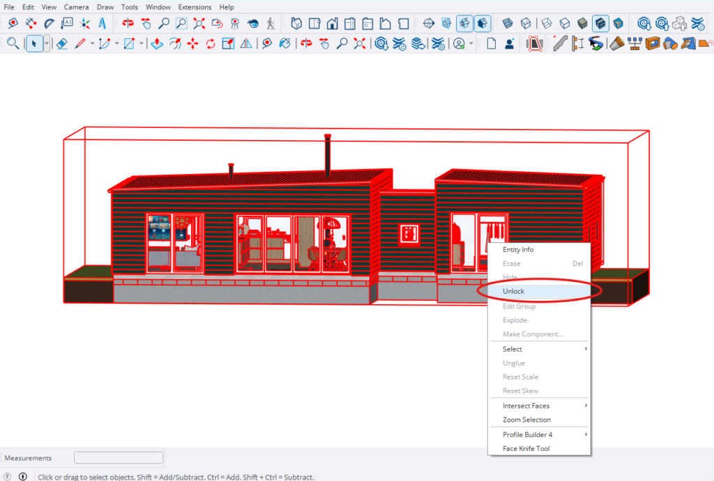 Locked 3d model in Sketchup