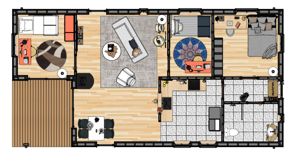 Alma SketchUp model floor plan