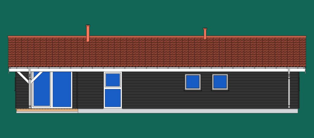 SketchUp model elevation east