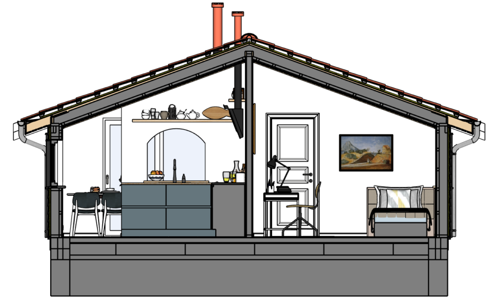 Section drawing of Alma 87-00