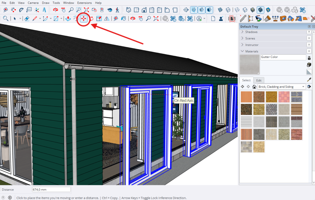 Move tool in Sketchup