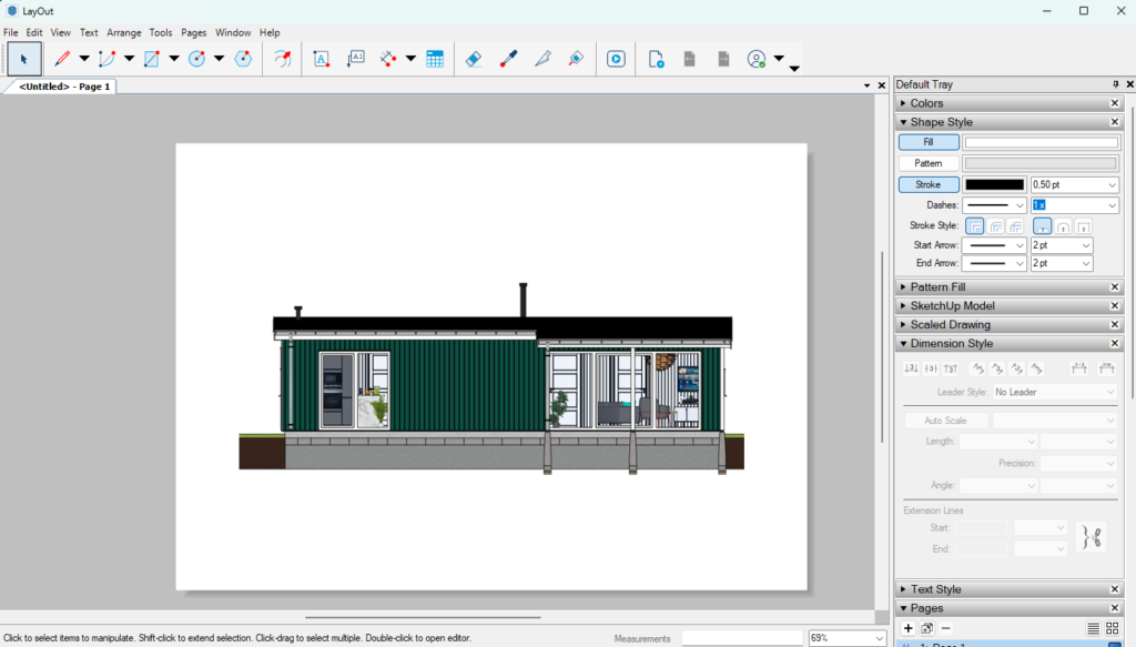 House model in Layout