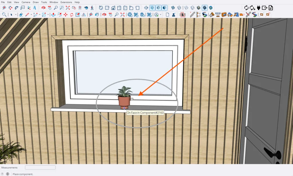 Place plant in Sketchup