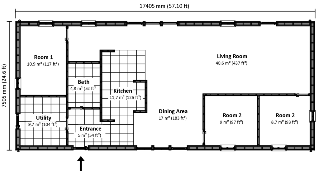 Floor plan with dimensions