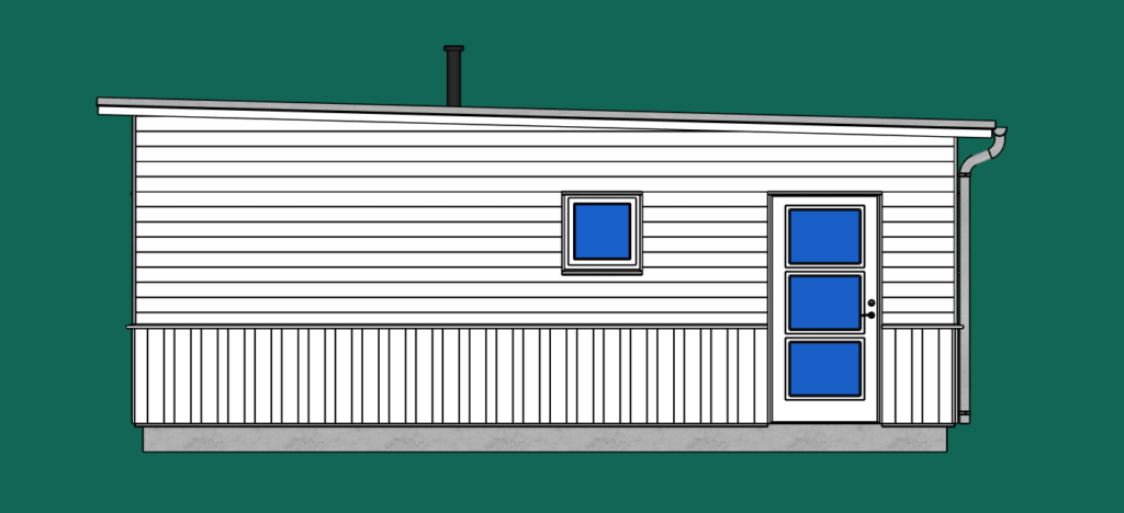 The Sketchup model Ask east elevation