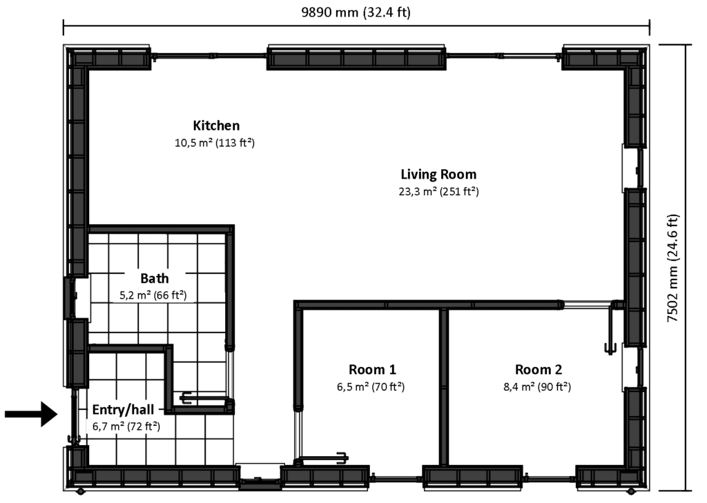 Floor plan with dimensions