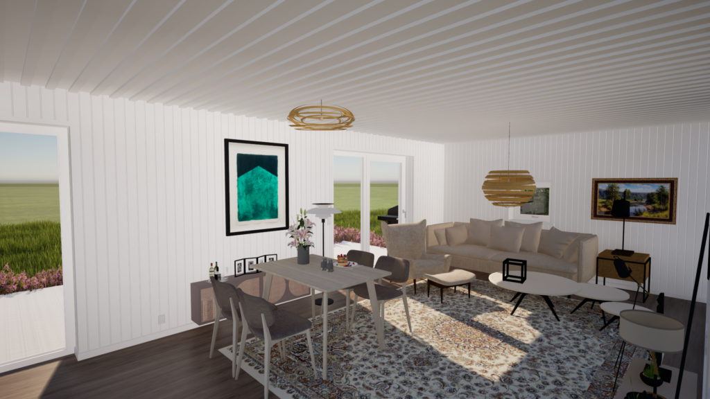 Living room left rendering