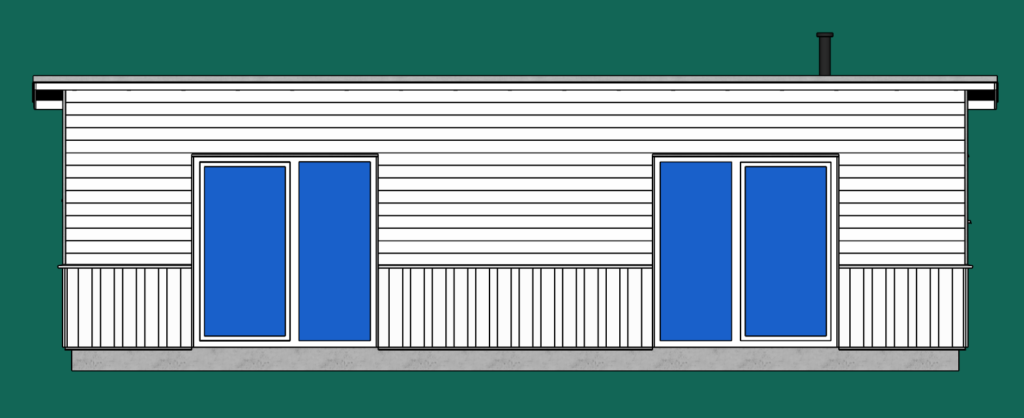 The Sketchup model Ask south elevation