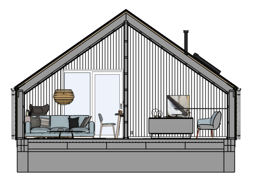 Section plan of the 3d model