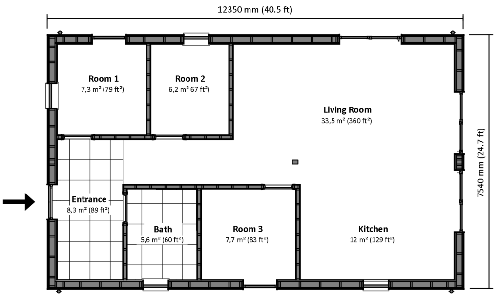 Floor plan with dimensions