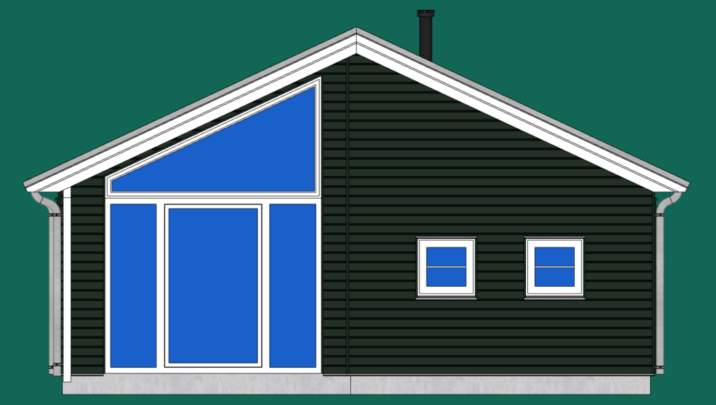 SketchUp elevation plan east