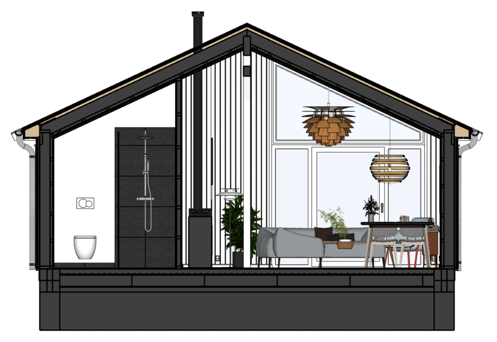 Section plan of the SketchUp model