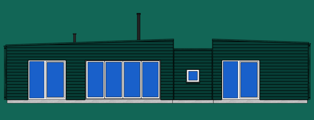 Danish-95-03 elevation south in SketchUp