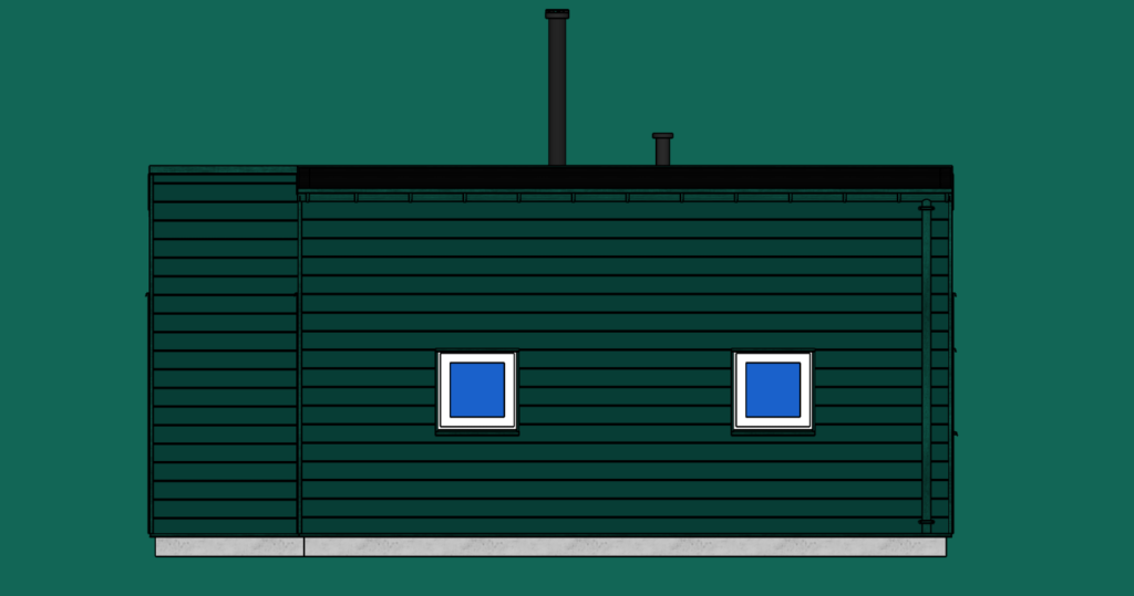 Danish-95-03 elevation west in SketchUp