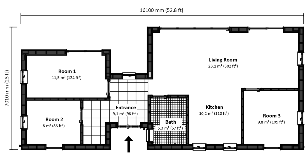 Floor plan in SketchUp