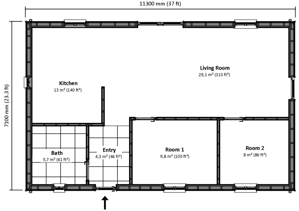 floor plan with dimensions