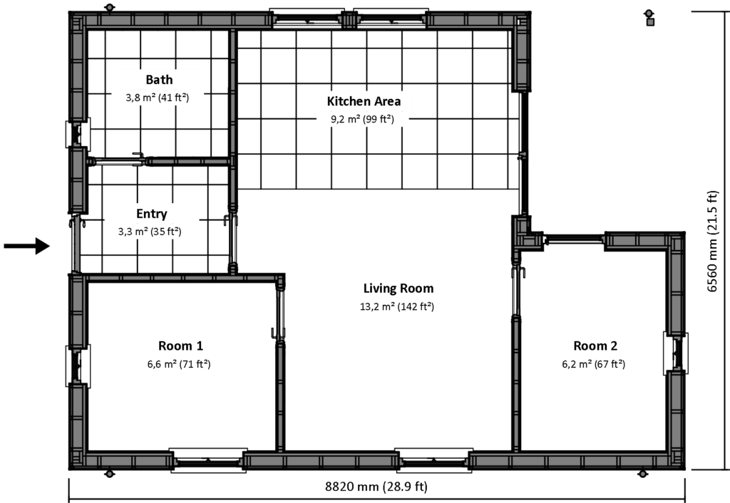 Floor plan with dimensions