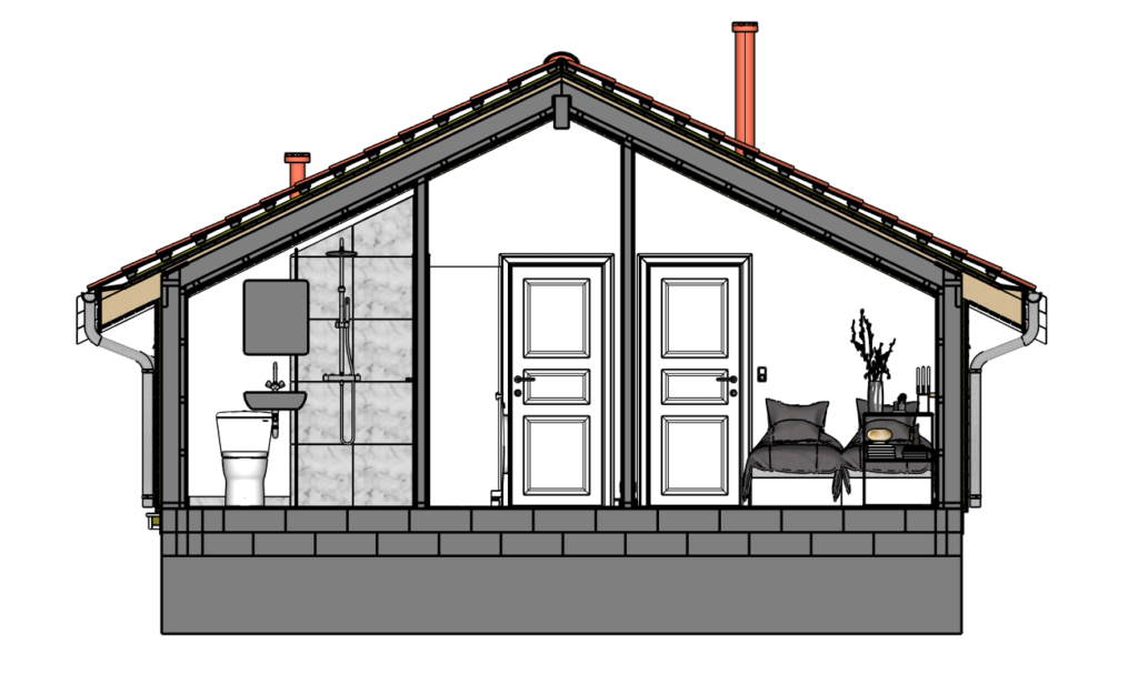 Section plan in Sketchup