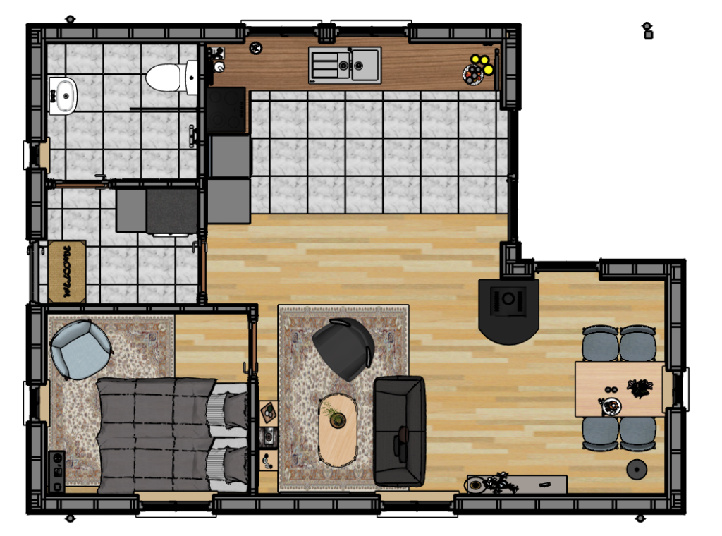 Floor plan with in colors