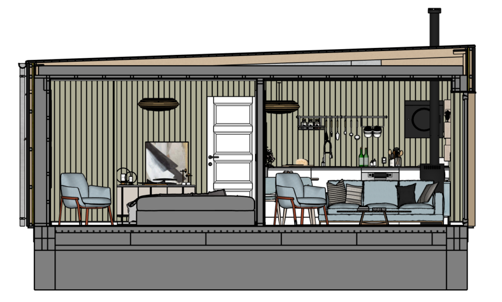 Fjeld 78-08 section plan in SketchUp