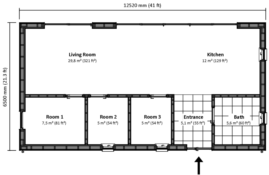 Floor plan with dimensions