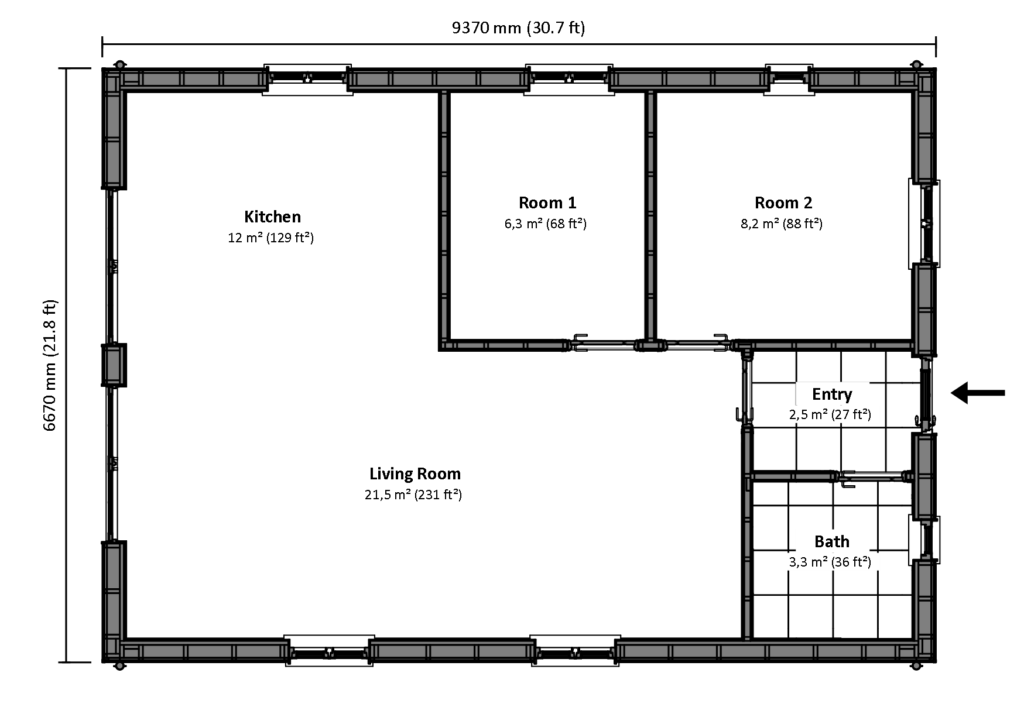 Floor plan with dimensions