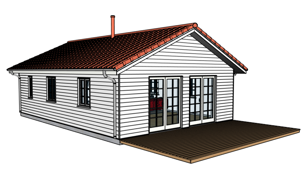 3D model in SketchUp front left