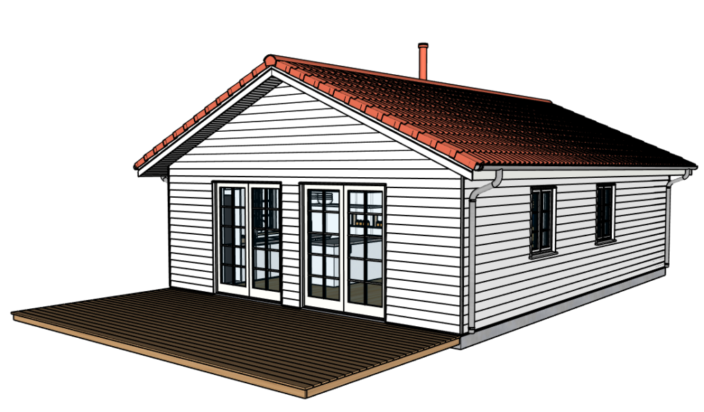 3D model in SketchUp front right