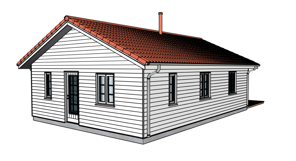 3D model in SketchUp back right