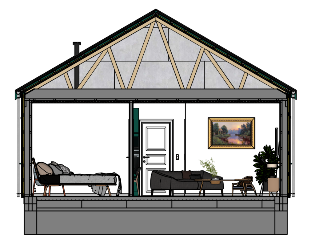 Section plan in Sketchup