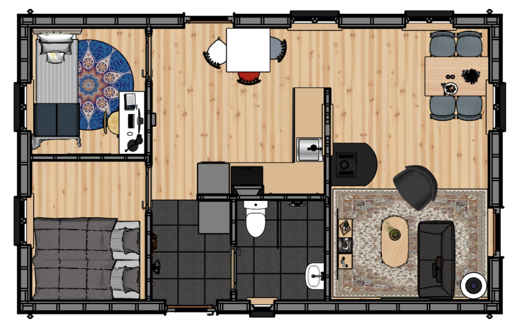 Floor plan with colors