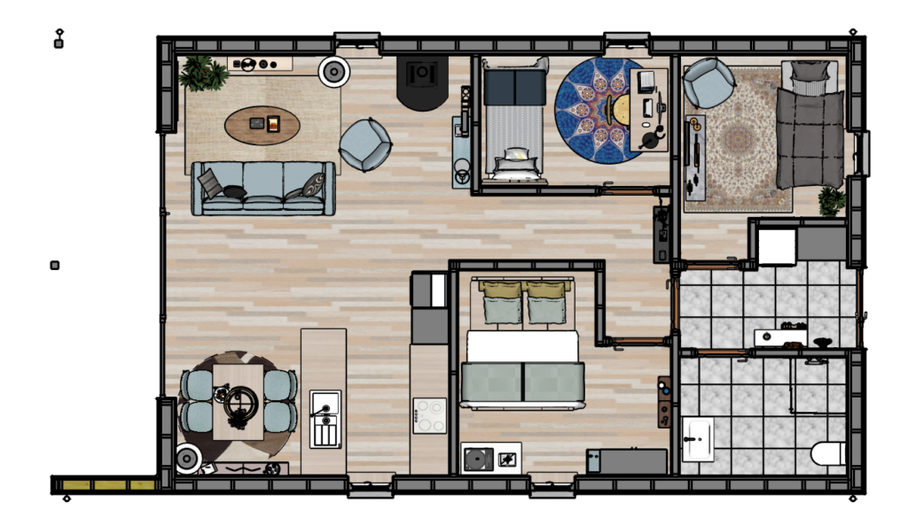 Floor plan with dimensions