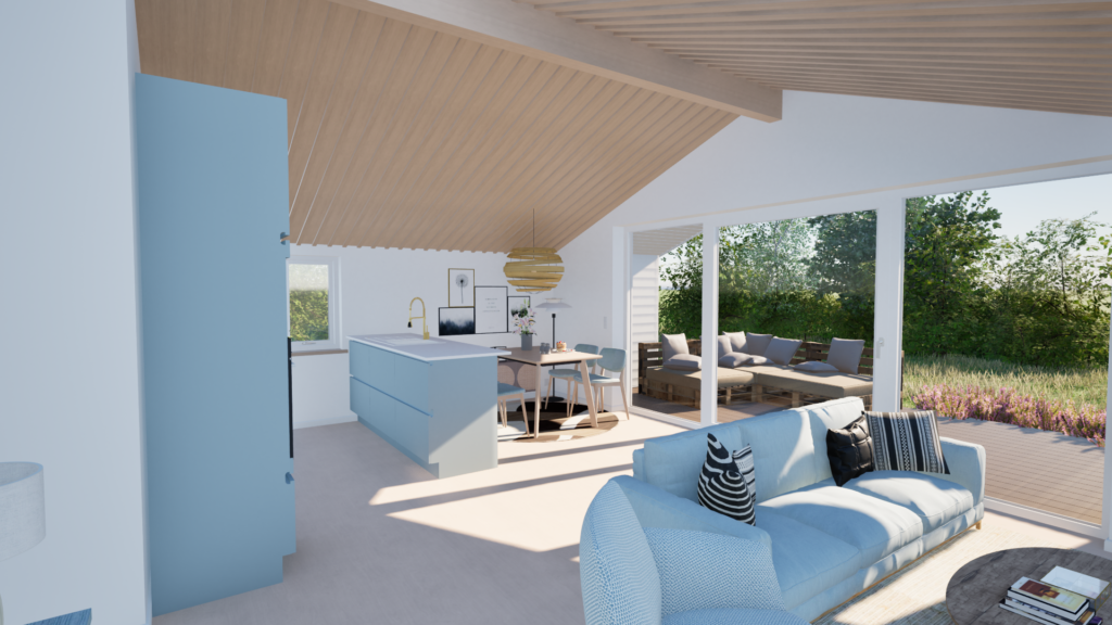 Render of the kitchen area