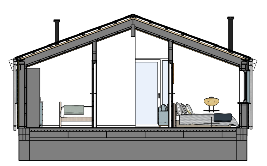 Section plan of SketchUp model