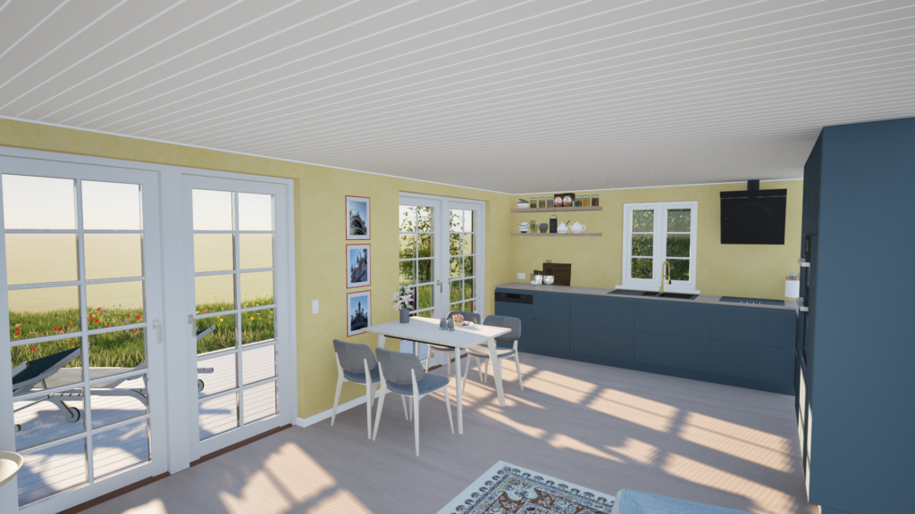 Maxbo rendering of kitchen area