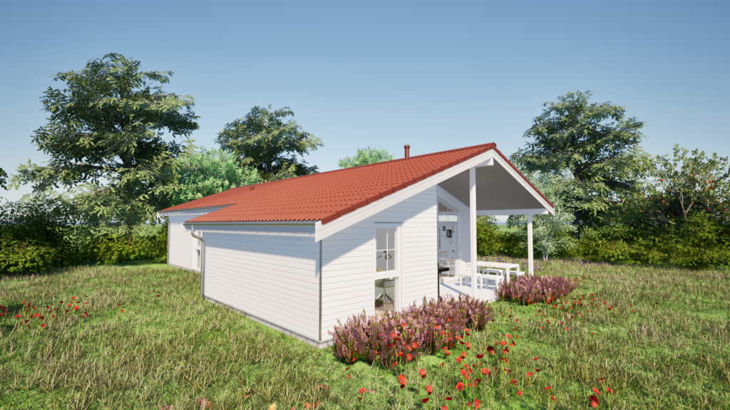 Sketchup model from the outside left