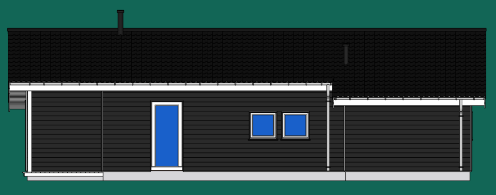 east elevation of the SketchUp model