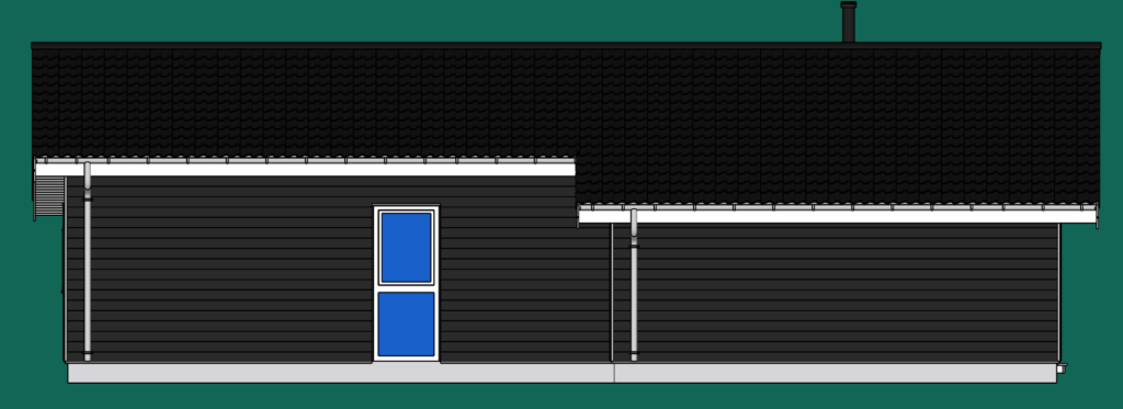 west elevation of the SketchUp model