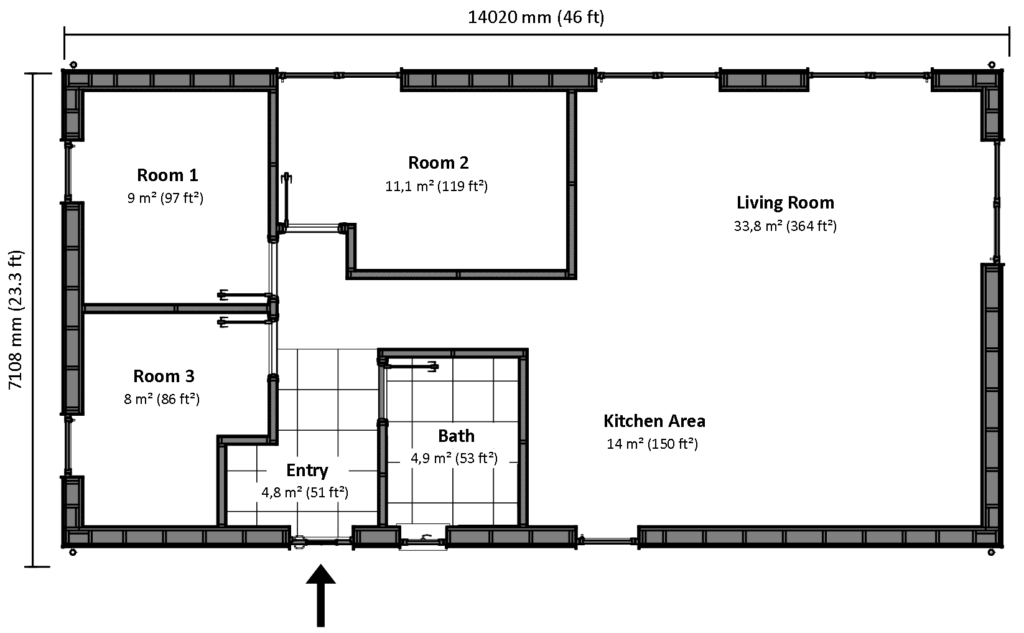 Floor plan with dimensions