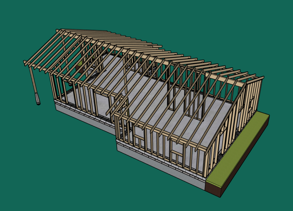 Stick frame construction in Sketchup