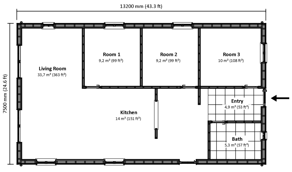 Floor plan with dimensions