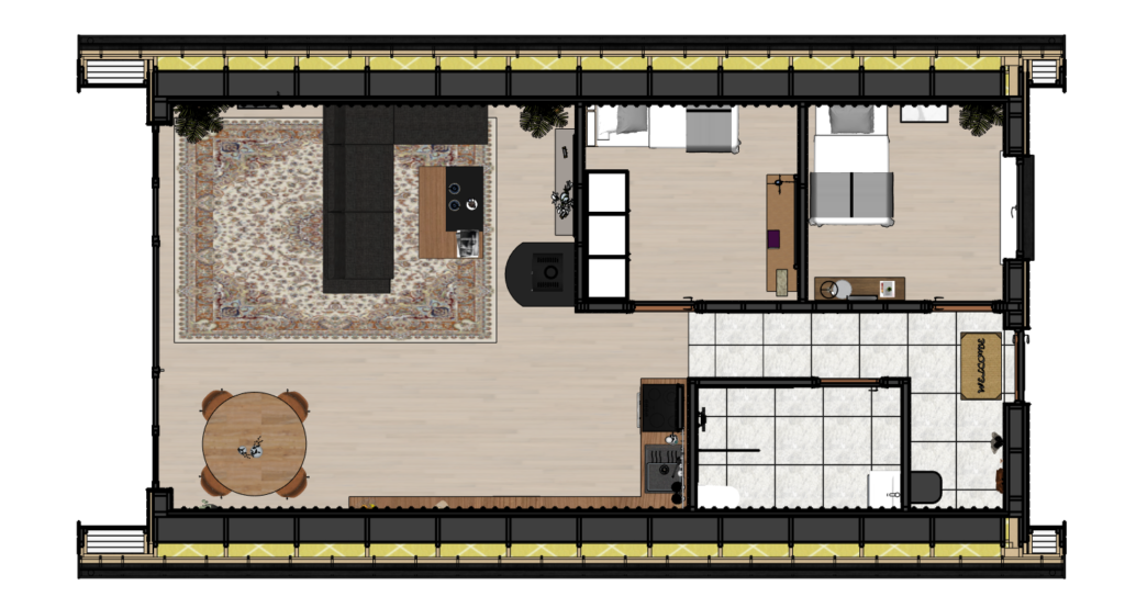 Floor plan with colors