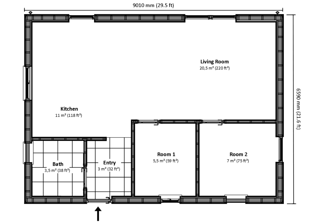 Floor plan with dimensions