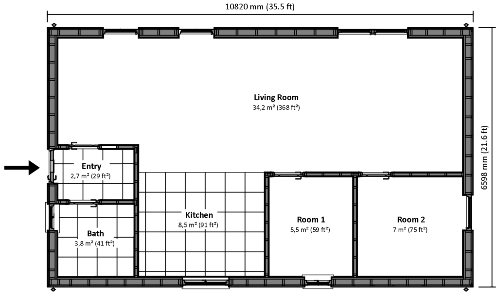 Floor plan with dimensions