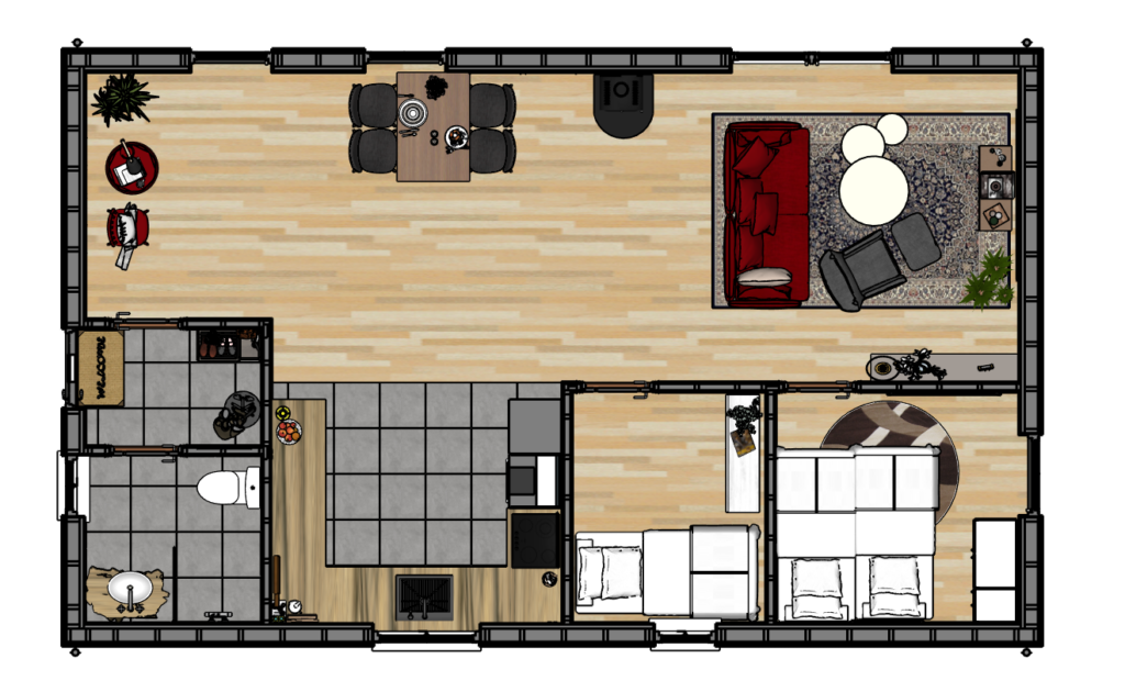 Floor plan with colors