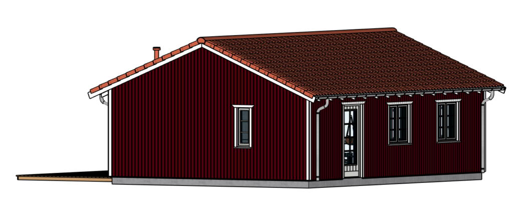 Vilhelm 61-05 3d house model back rigth