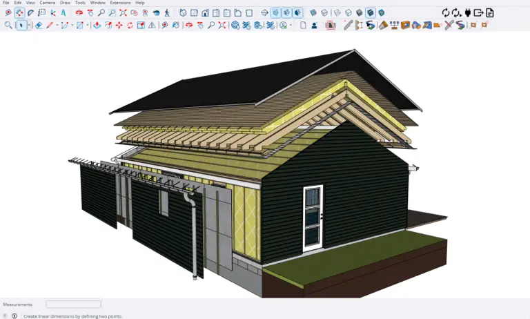 Sketchup house torn apart